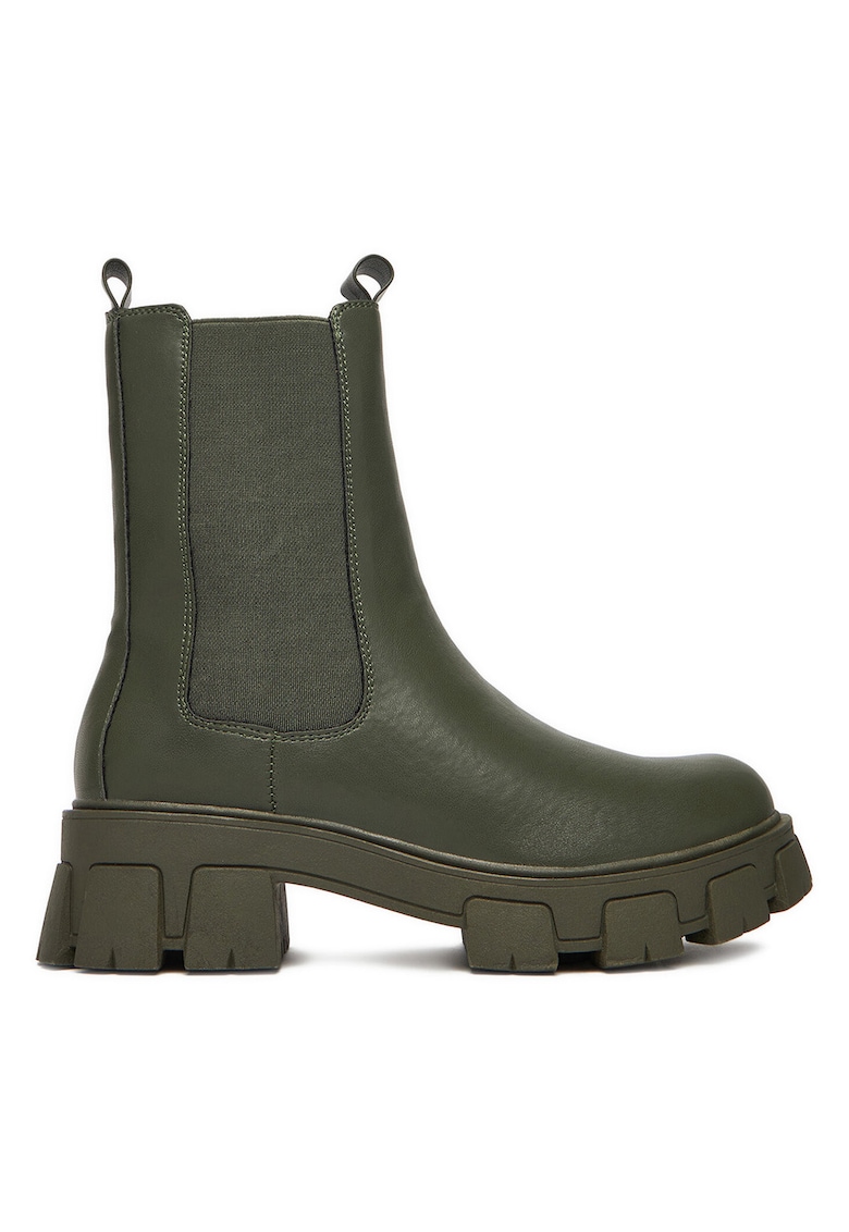Botine dama - material sintetic - verde