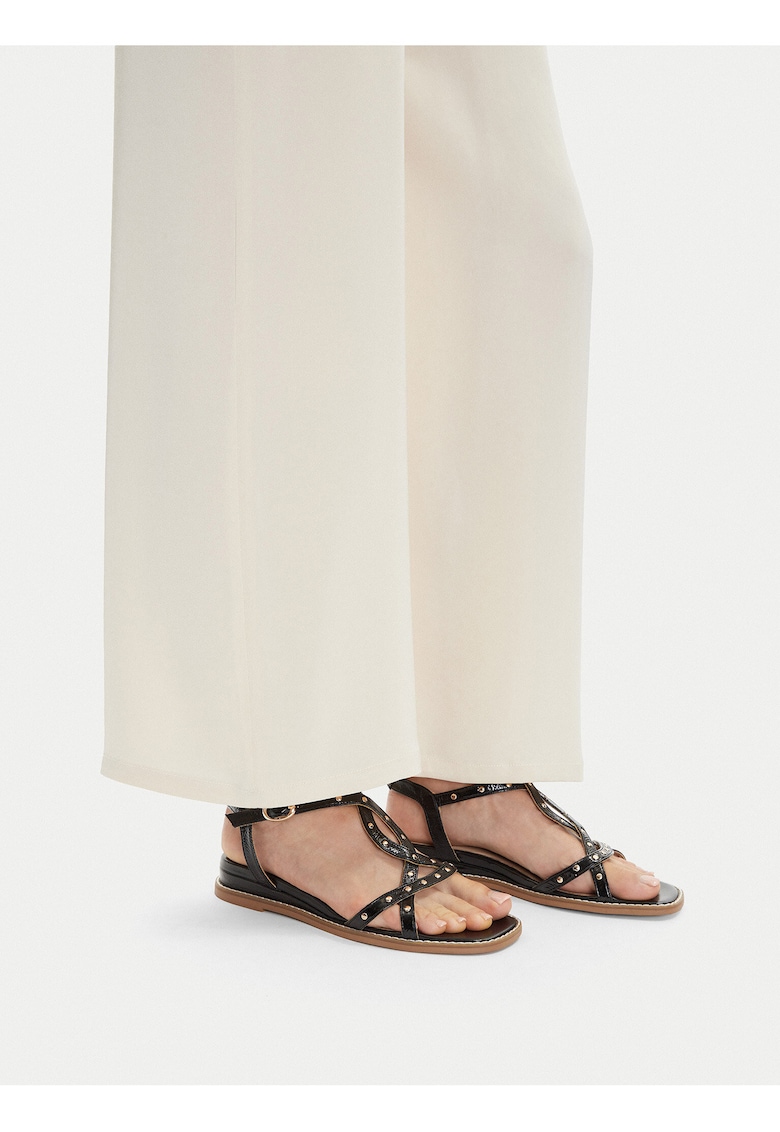 Sandale dama - piele naturala - negru -