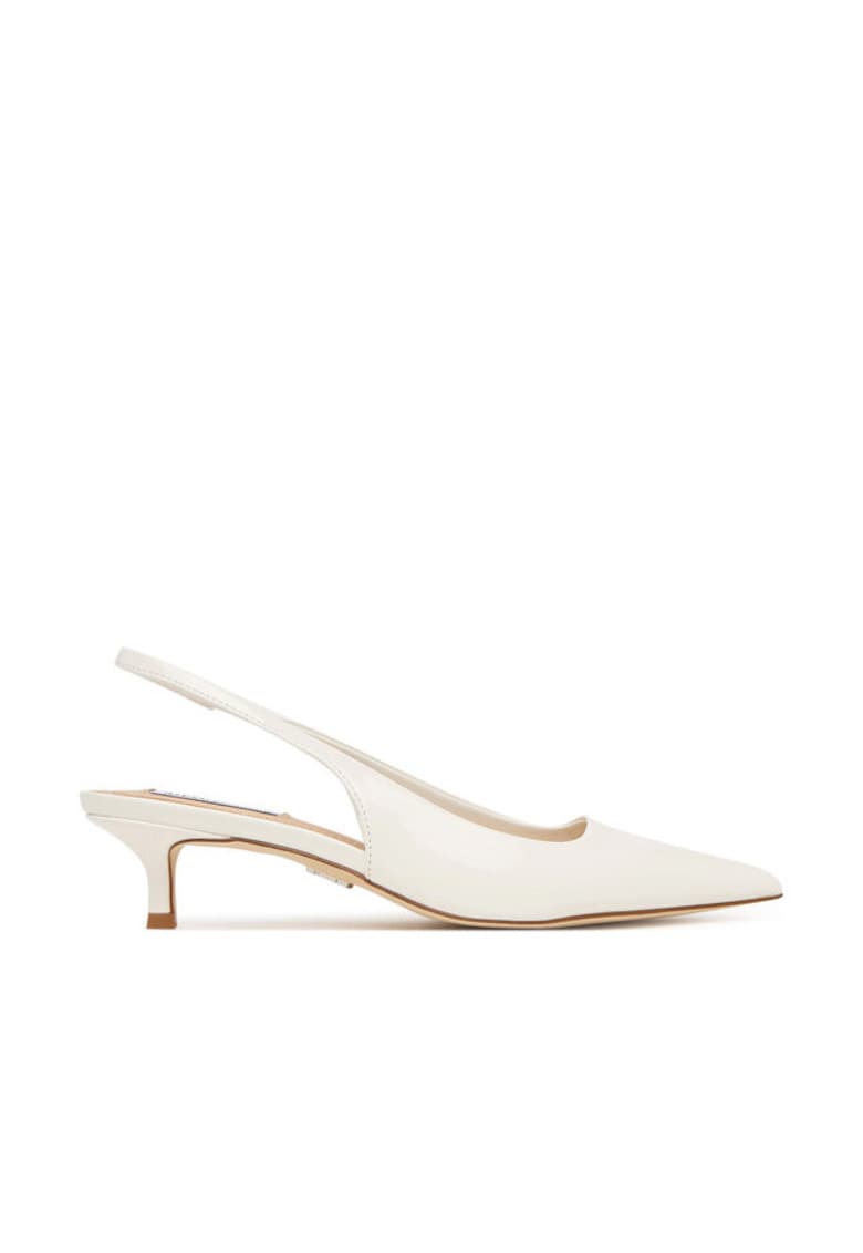 Pantofi dama - toc stiletto - alb - piele ecologica