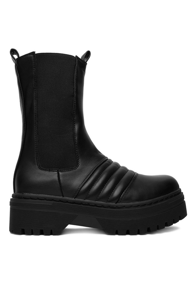 Botine femeie - material textil - negru -