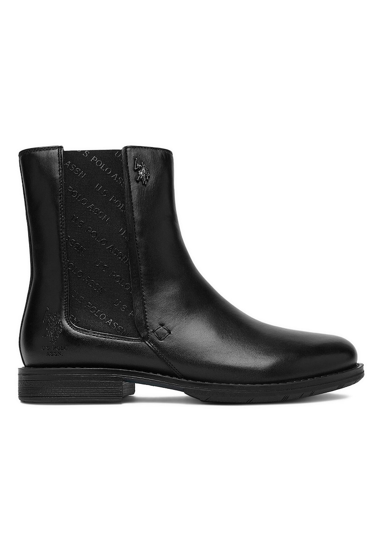 Botine dama - piele naturala - negru - fermoar - calduroase