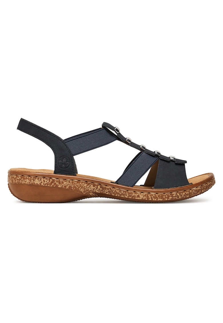 Sandale dama - sintetic - bleumarin - design modern