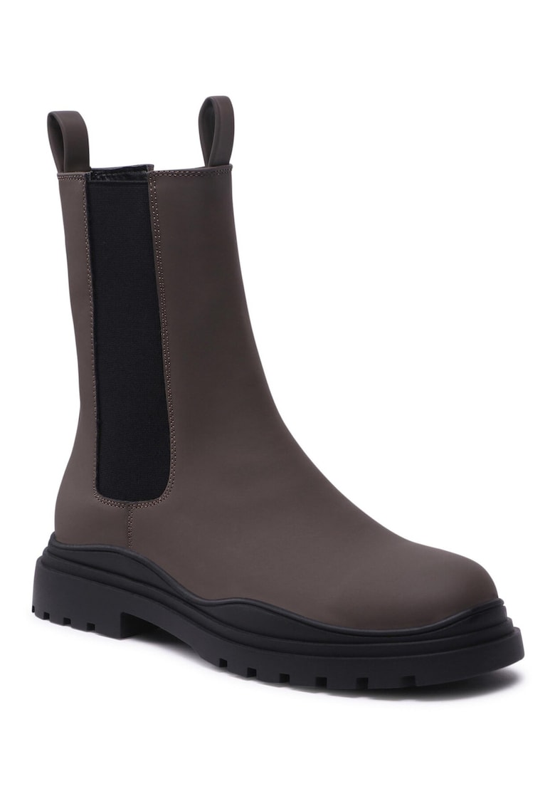 Botine femeie - piele ecologica - verde -
