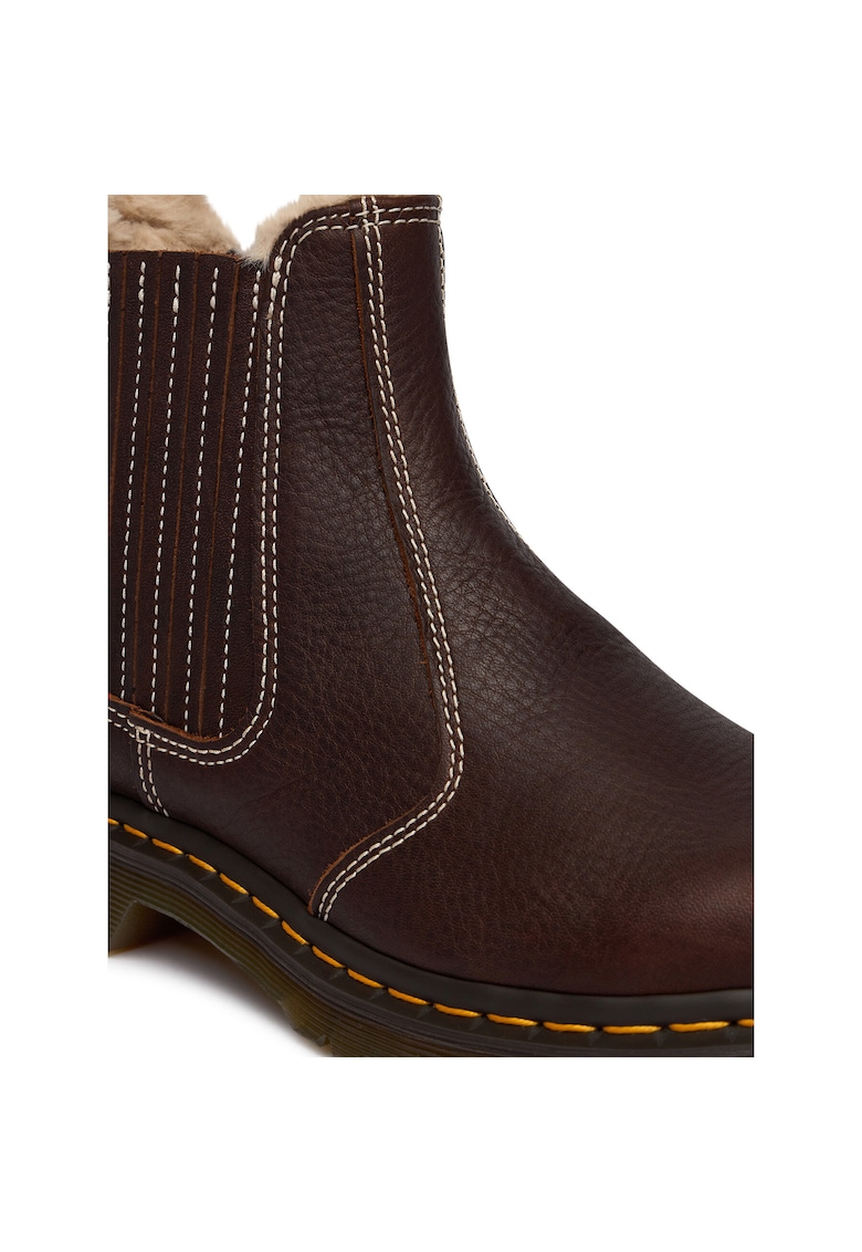 Botine dama - piele naturala - culoare maro - interior plastic