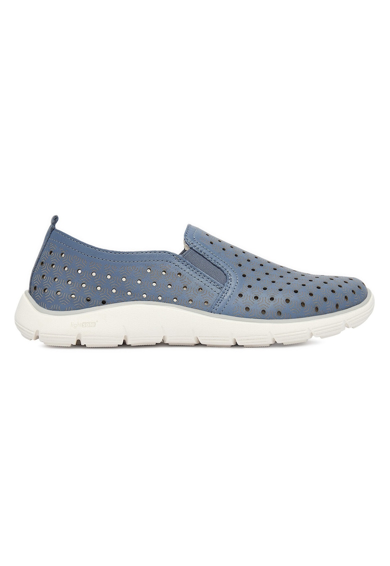 Pantofi dama - piele naturala - albastru - talpa usoara