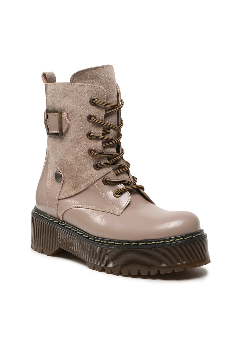 Ghete femeie - piele naturala - bej -