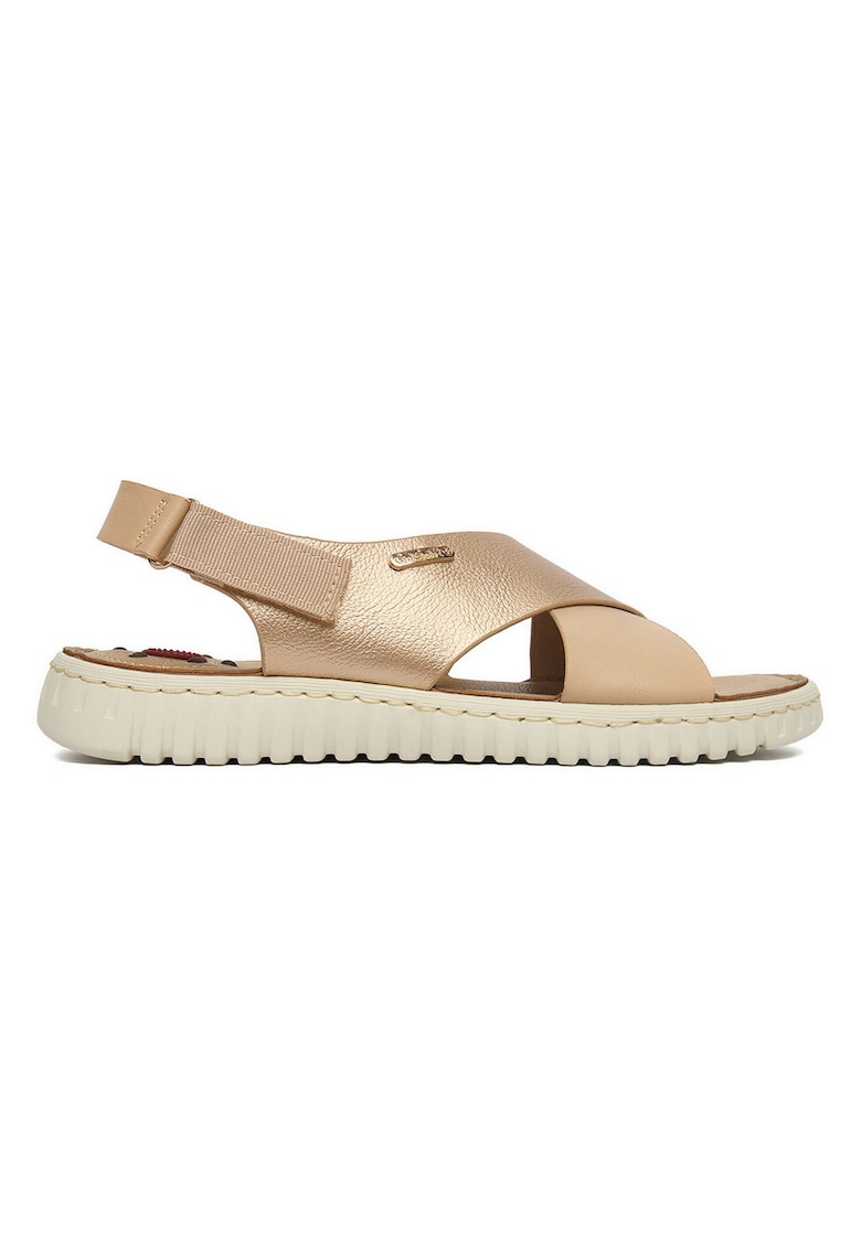 Sandale dama - auriu - material inchidere Velcro - Auriu