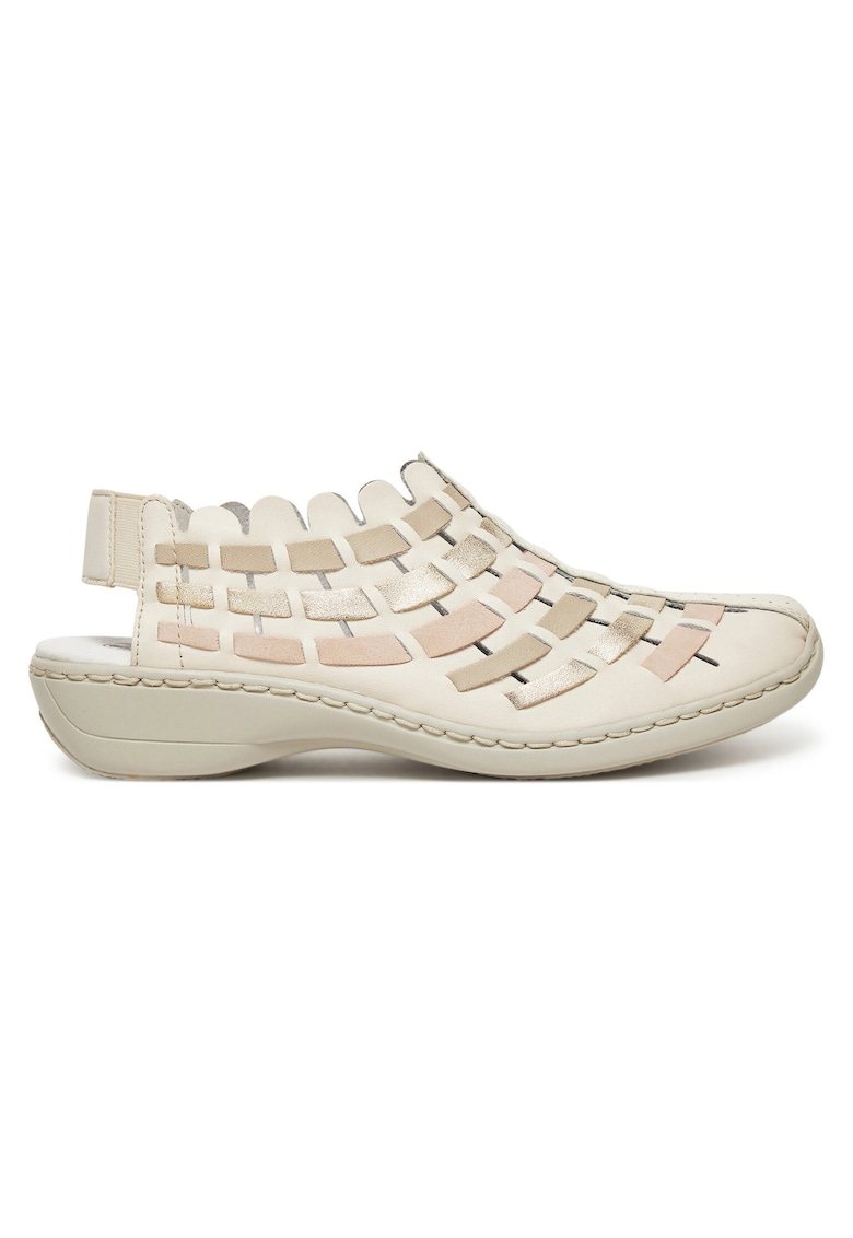 Sandale dama - bej - material sintetic