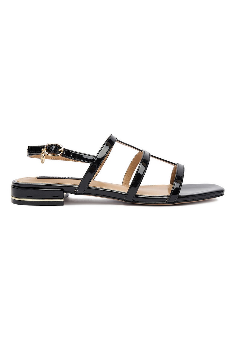 Sandale joase dama - textil - negru