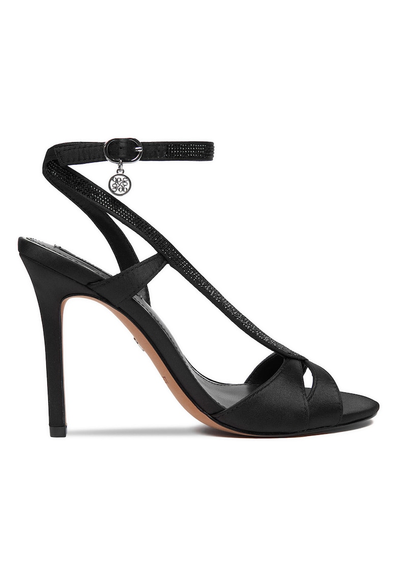 Sandale dama - stiletto - negri - textil