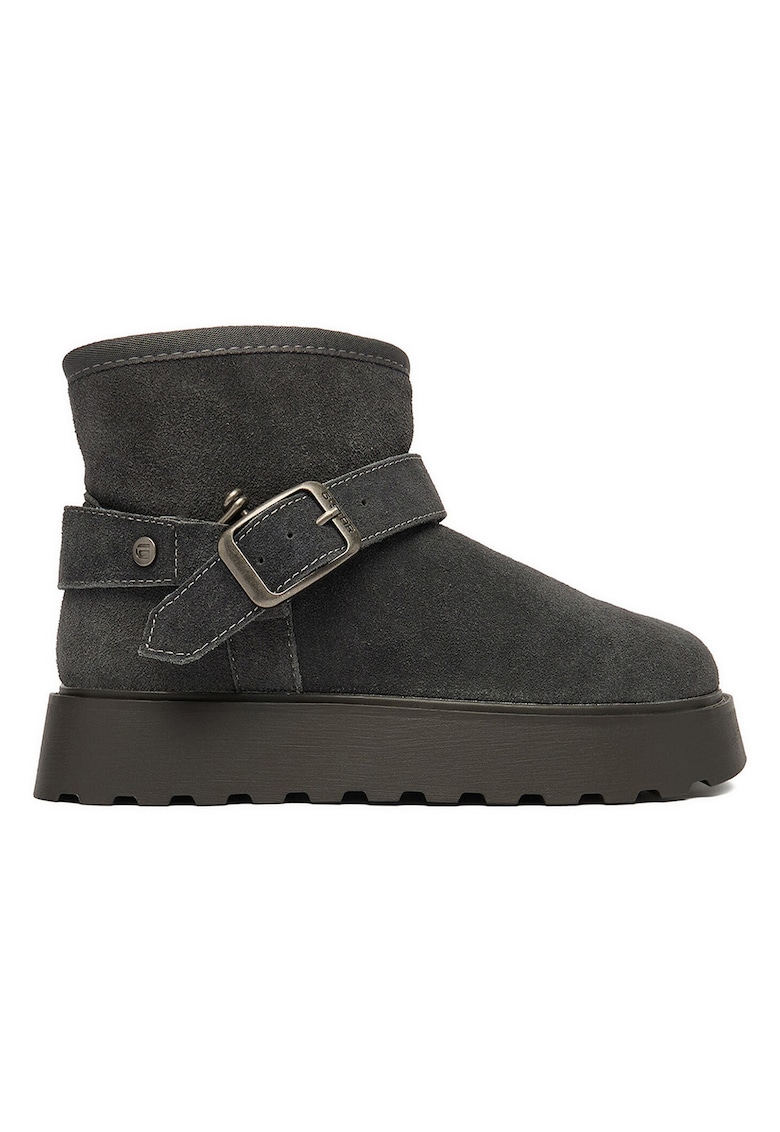 Cizme dama - G-Star Raw - piele de caprioara - gri - izolate - cu platforma