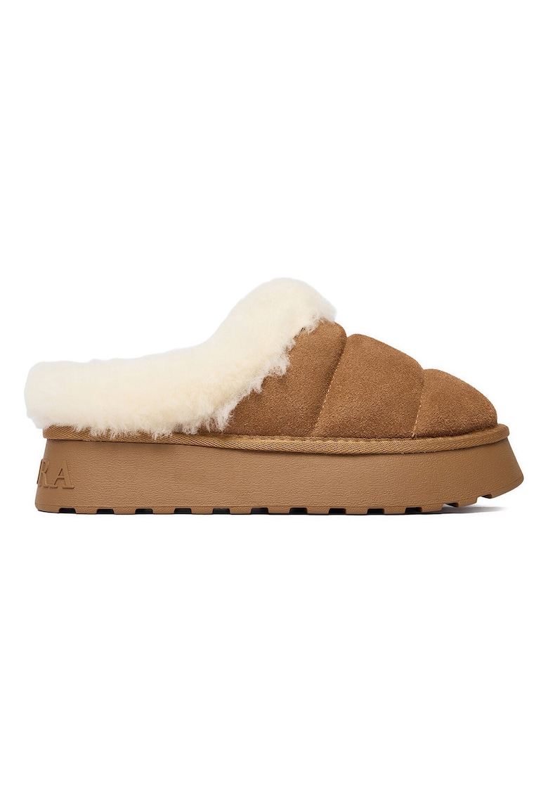 Cizme dama - piele naturala - flatform - maro