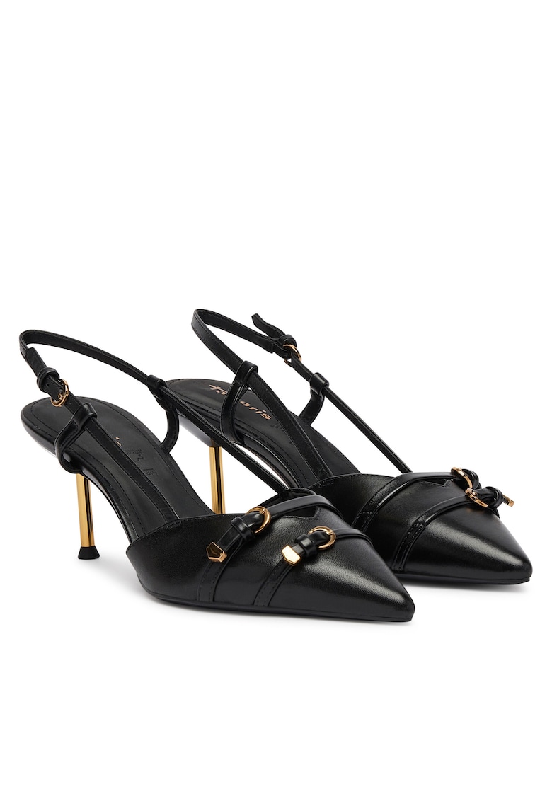 Pantofi dama - toc stiletto - piele naturala - negru