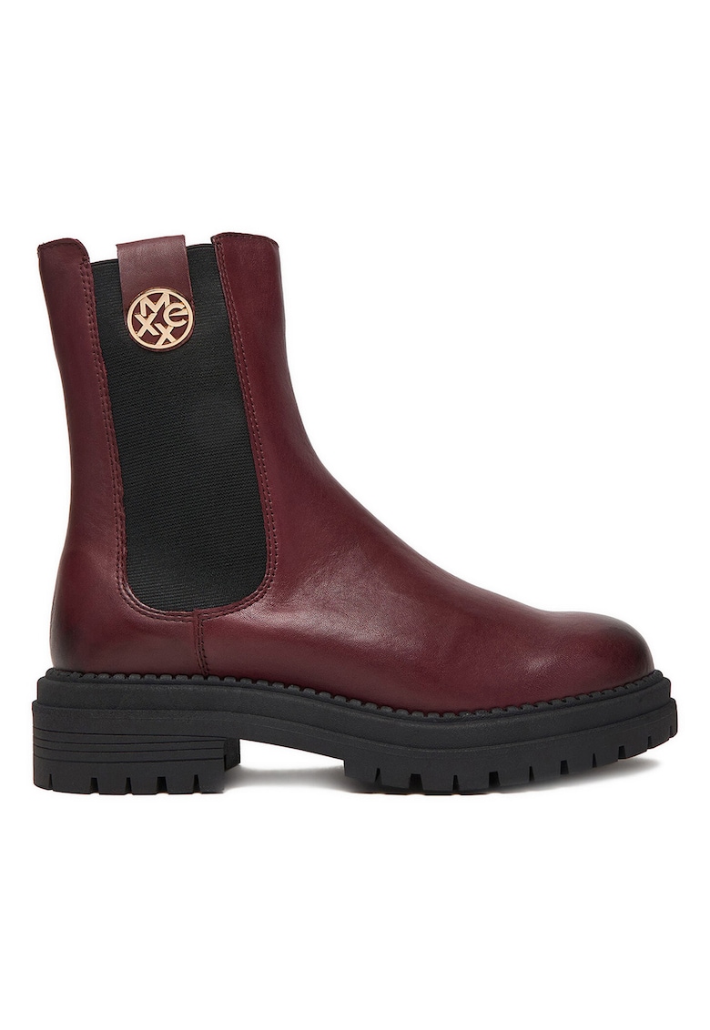 Botine piele naturala - rosu