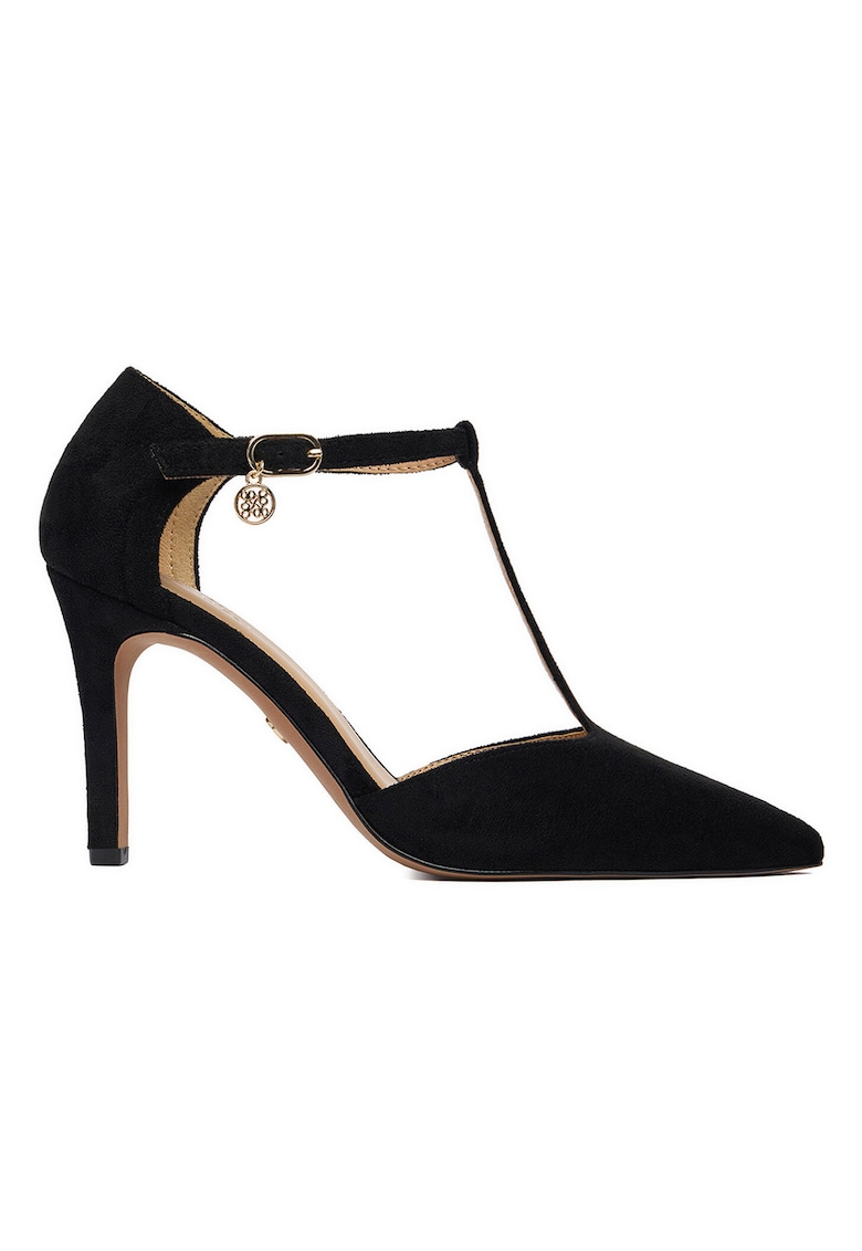 Pantofi dama - stiletto - negru - tesatura