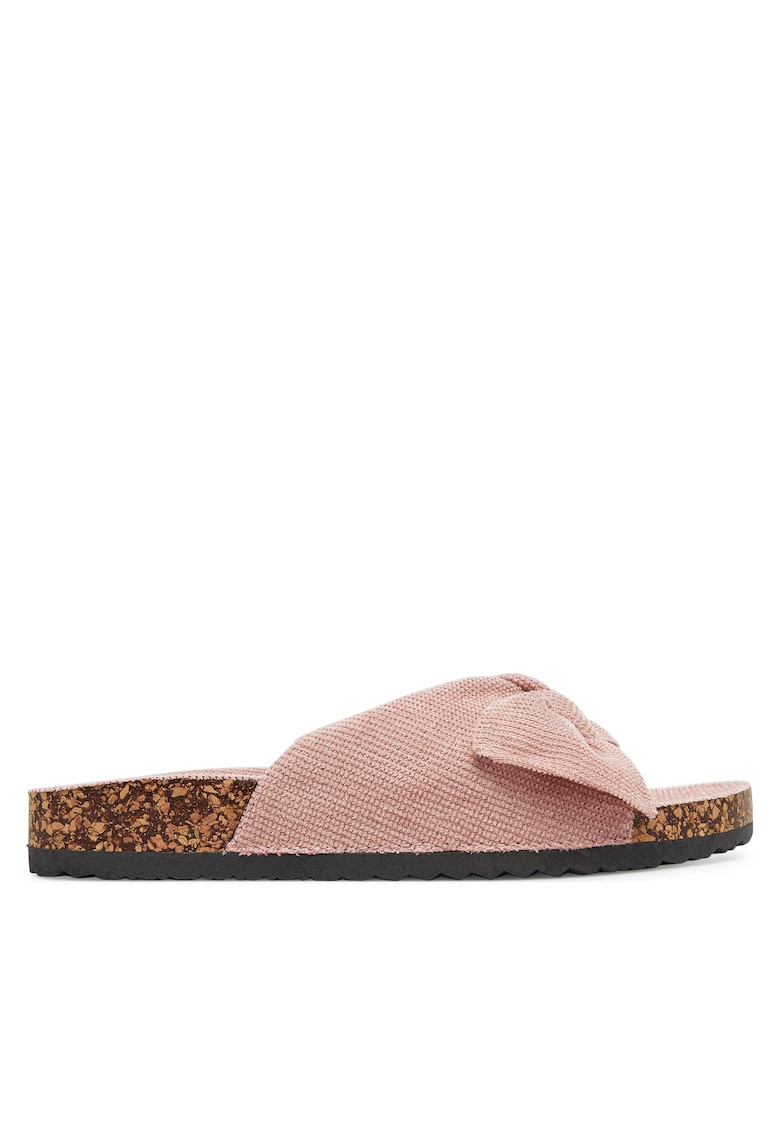 Papuci dama - textil - roz - slip-on