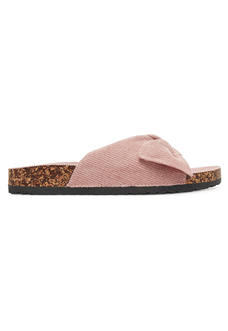 Papuci dama - textil - roz - slip-on