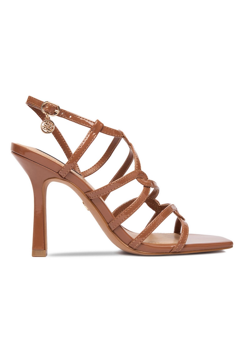 Sandale dama - stiletto - piele ecologica - maro