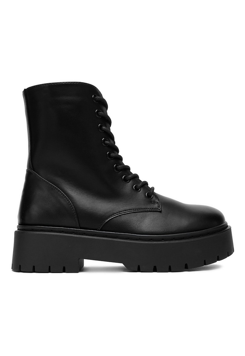 Pantofi de dama - material textil - negru -