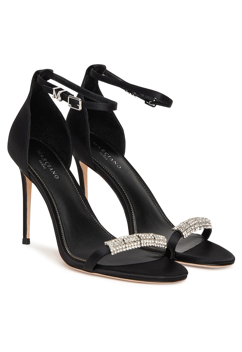 Sandale dama - piele naturala - toc stiletto - negru