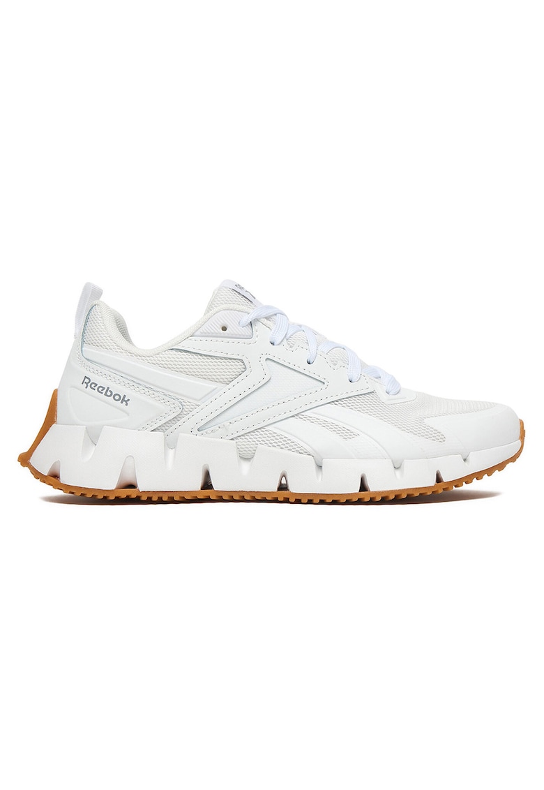 Pantofi sport dama piele naturala/textil - alb