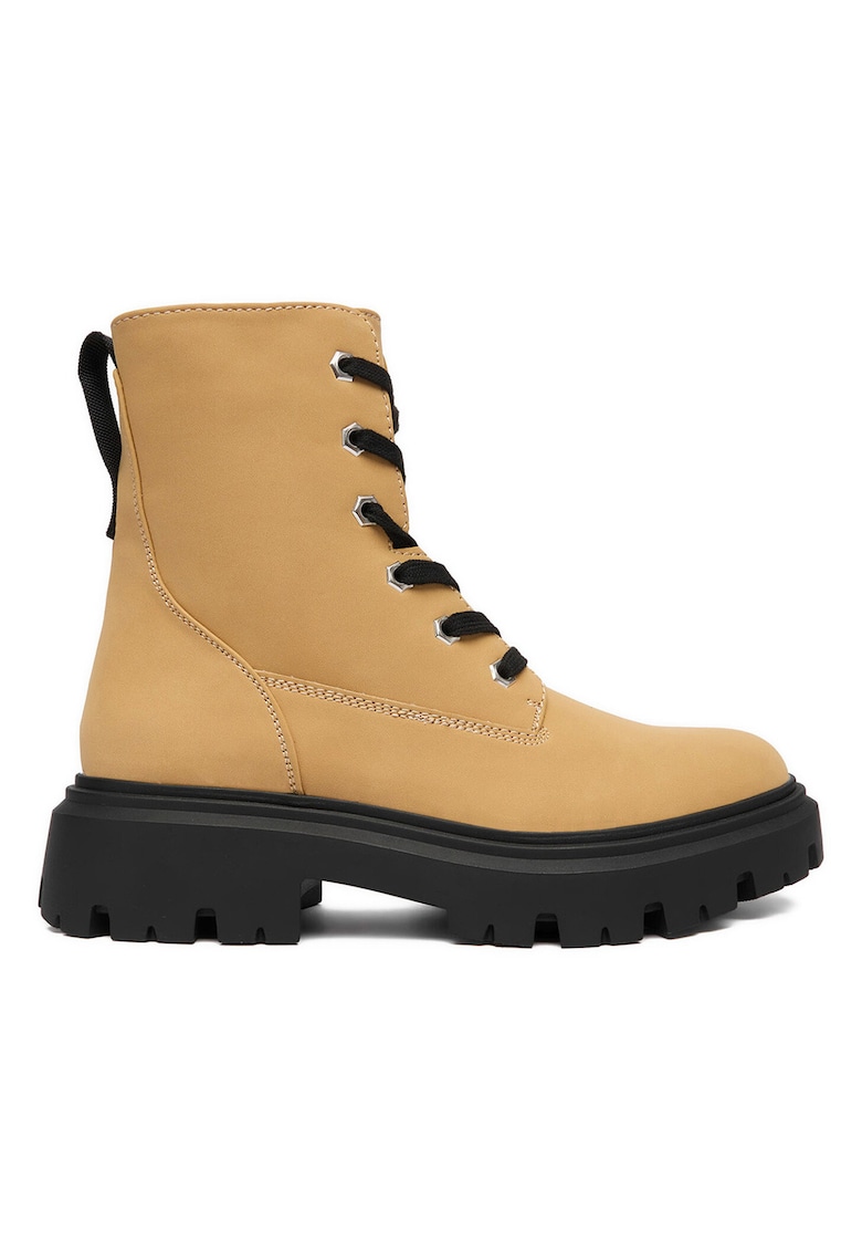 Pantofi pentru femei - material textil - maro -