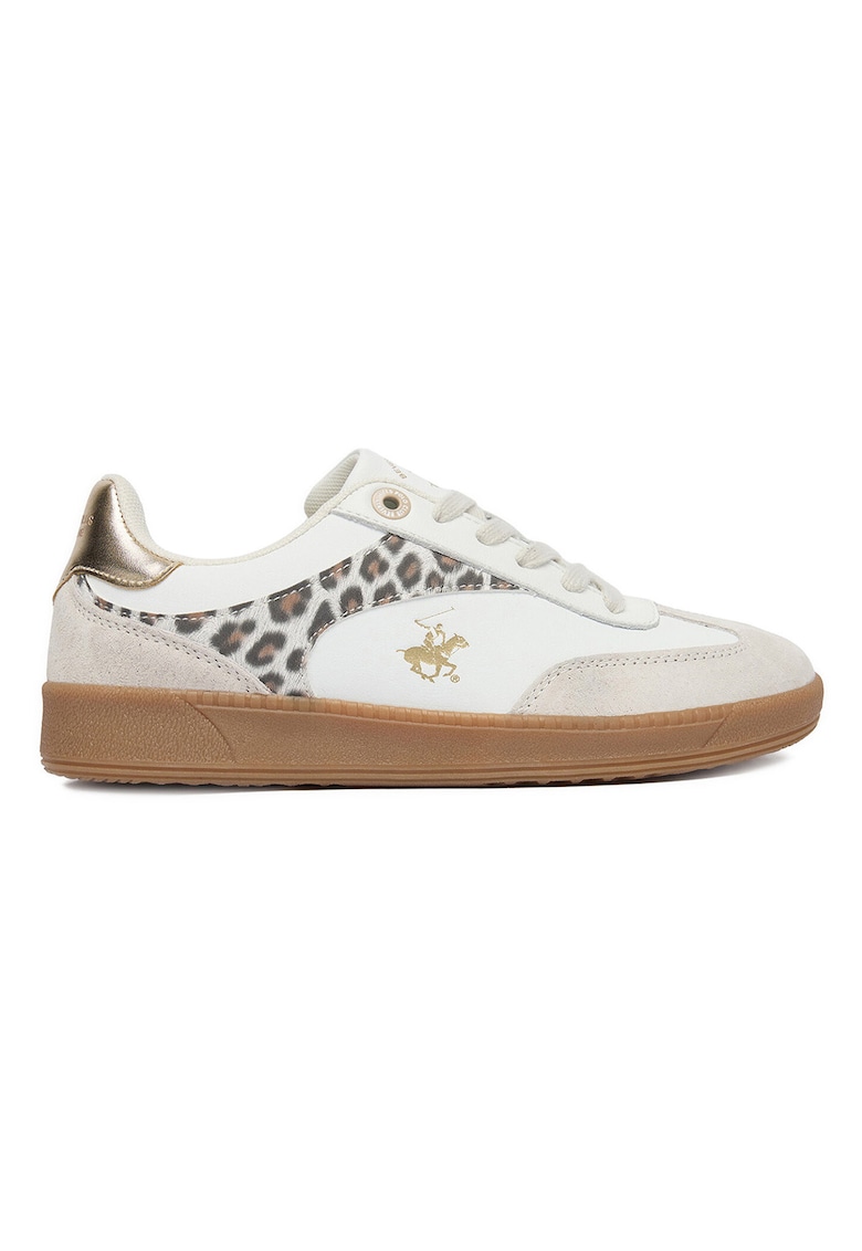 Tenisi dama - leopard - alb - material sintetic