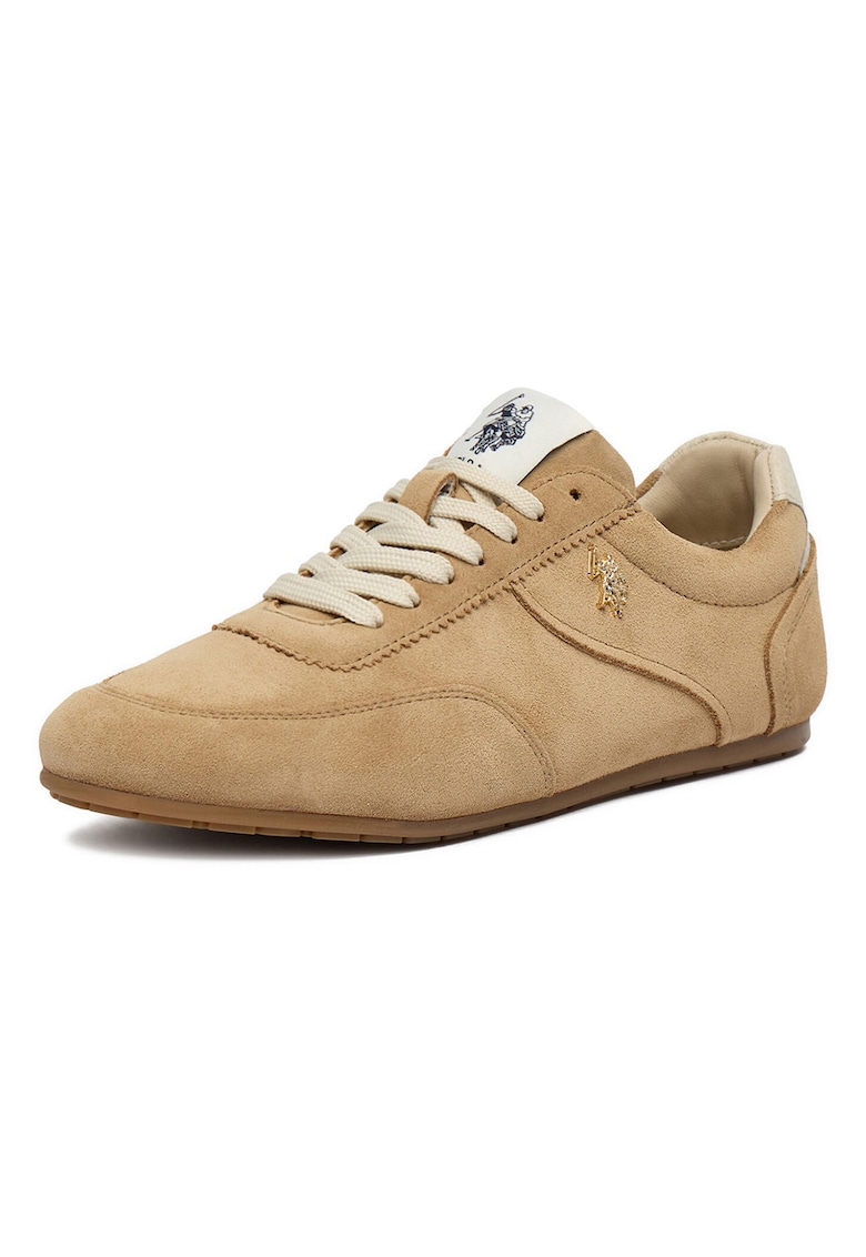 Tenisi dama - U.S. Polo Assn - piele naturala - bej - pentru femei