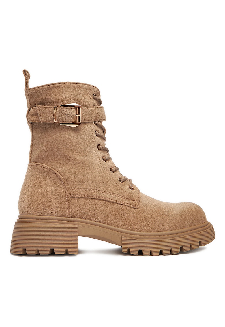 Pantofi de dama - material textil - bej -