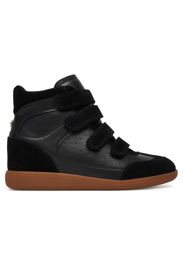Tenisi dama piele naturala - negru - inchidere velcro -