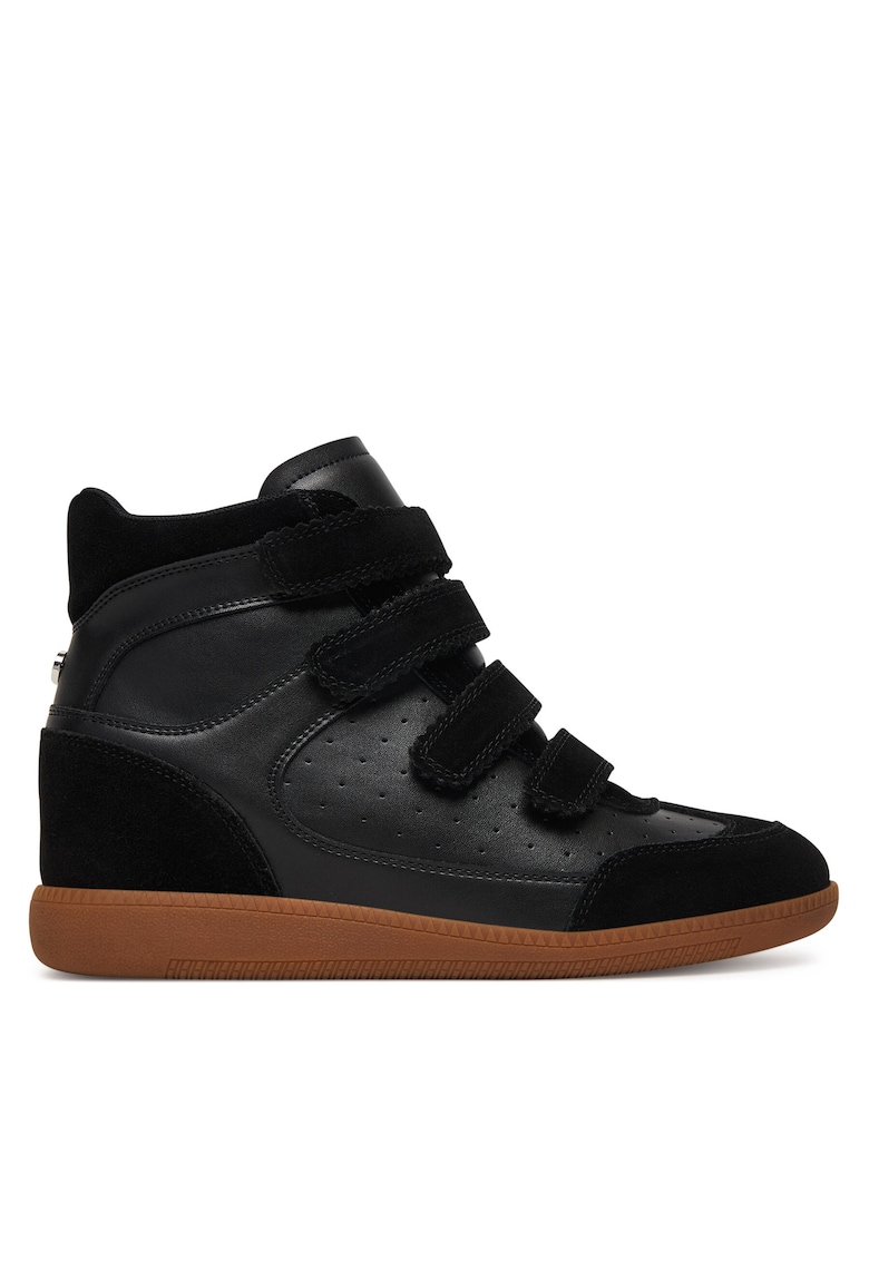 Tenisi dama piele naturala - negru - inchidere velcro -