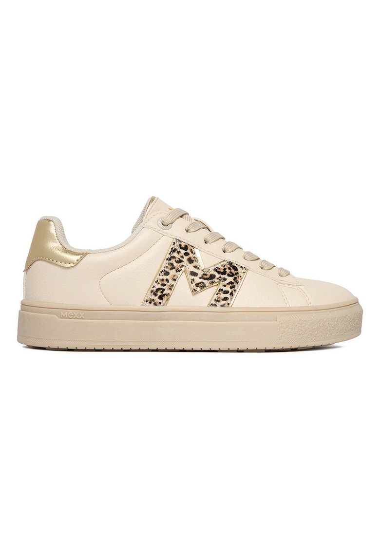 Tenisi dama - piele ecologica - bej - auriu