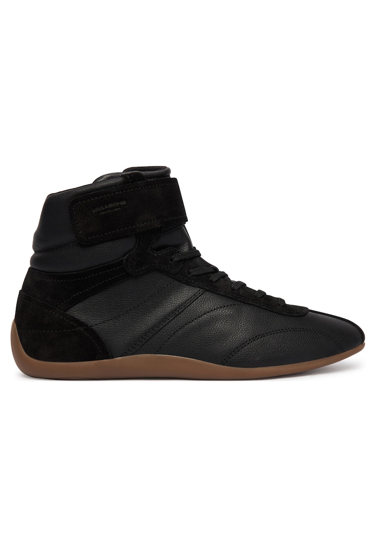 Tenisi dama - piele naturala - negru - material sintetic