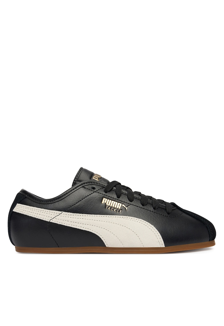 Tenisi dama - piele naturala - negru - textil