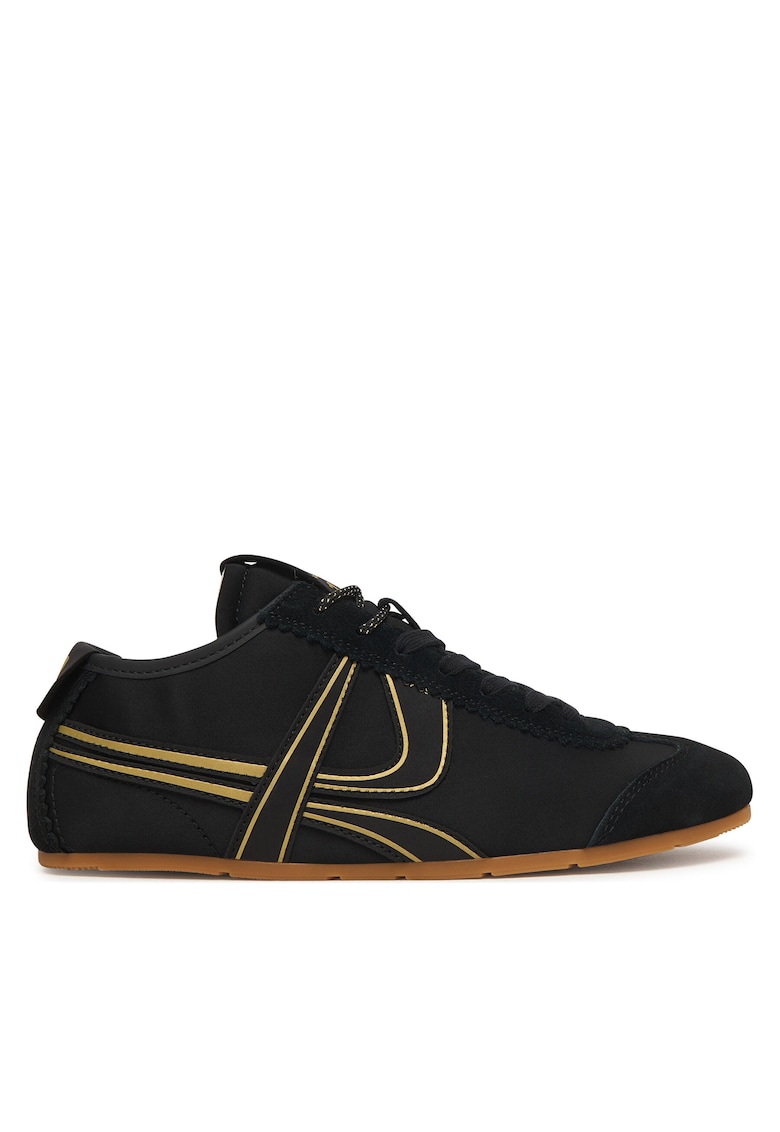 dama - Piele intoarsa - Negru/Galben