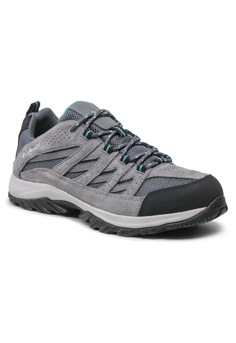 Pantofi sport dama - traperi - piele naturala - gri - textil - Gri