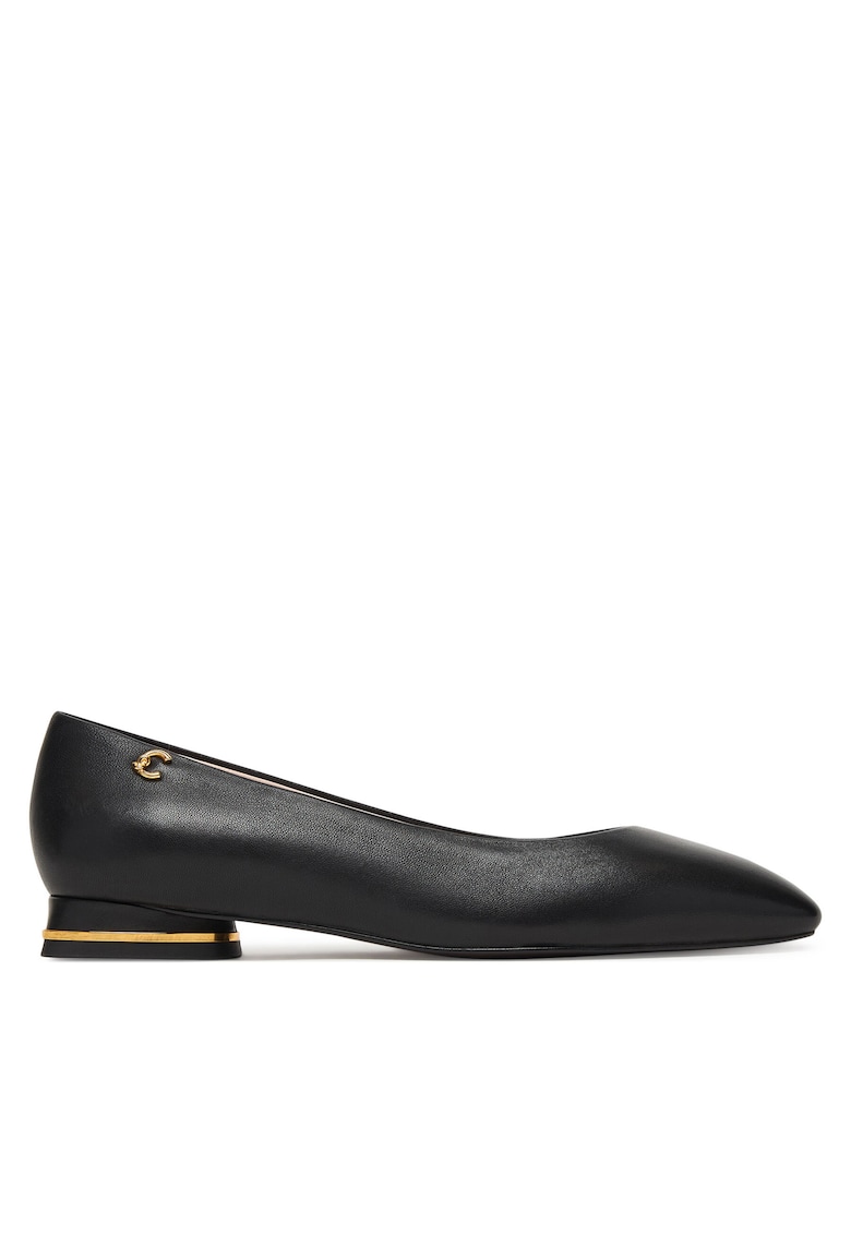 Balerini dama - Piele naturala - Negru