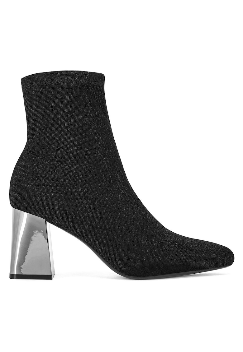 Botine femeie - material textil - negru -