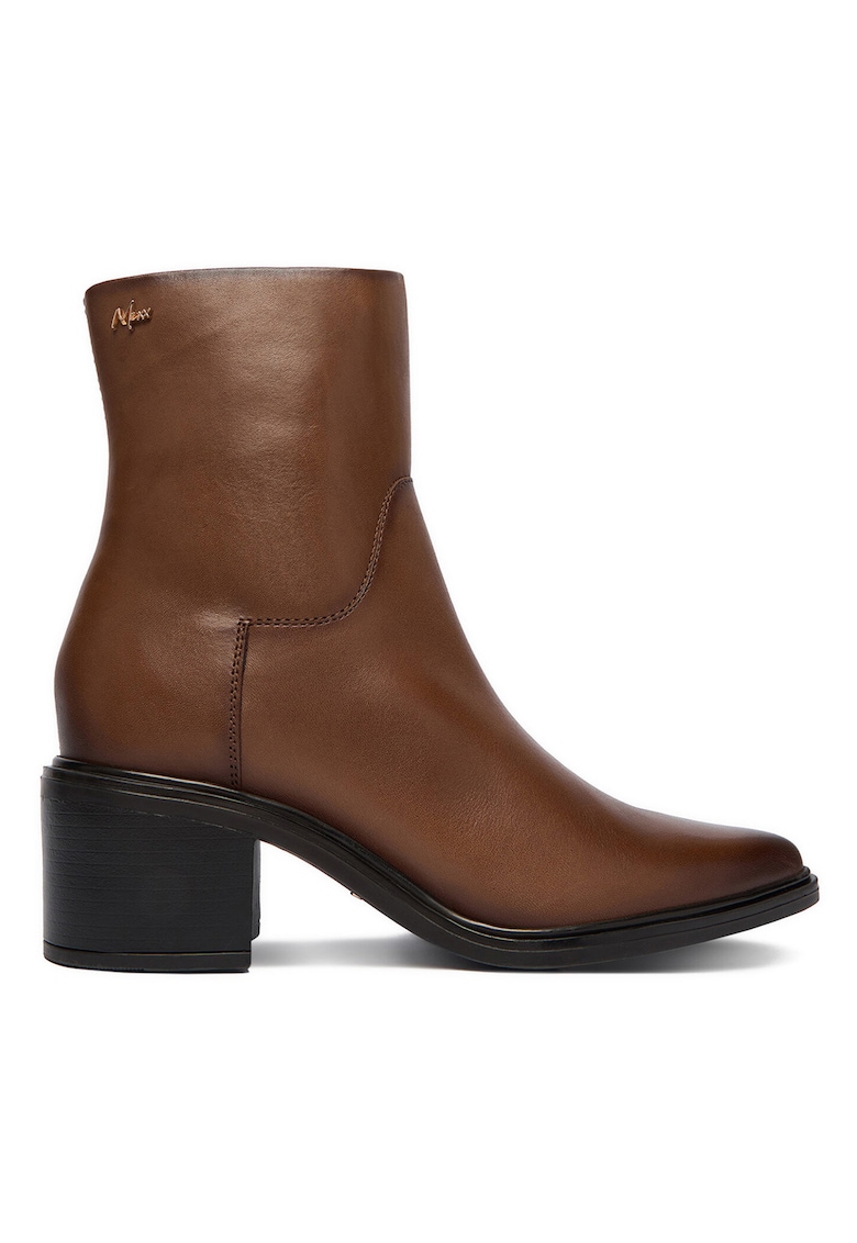 Ghete dama - piele naturala - maro -