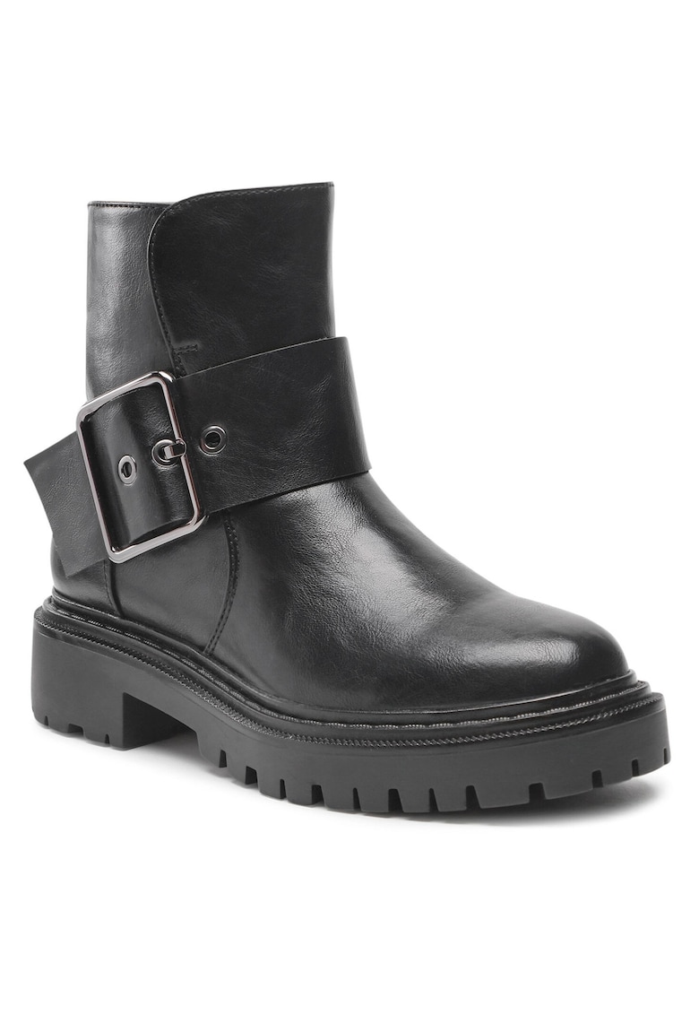 Botine de dama - piele ecologica - negru - 39 EU -