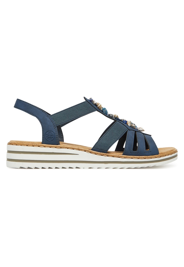 Sandale dama - albastru - material sintetic