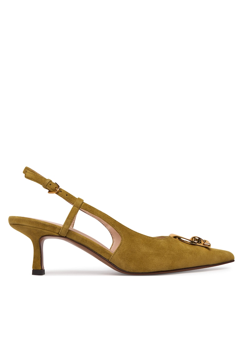Pantofi dama - piele naturala - verde -