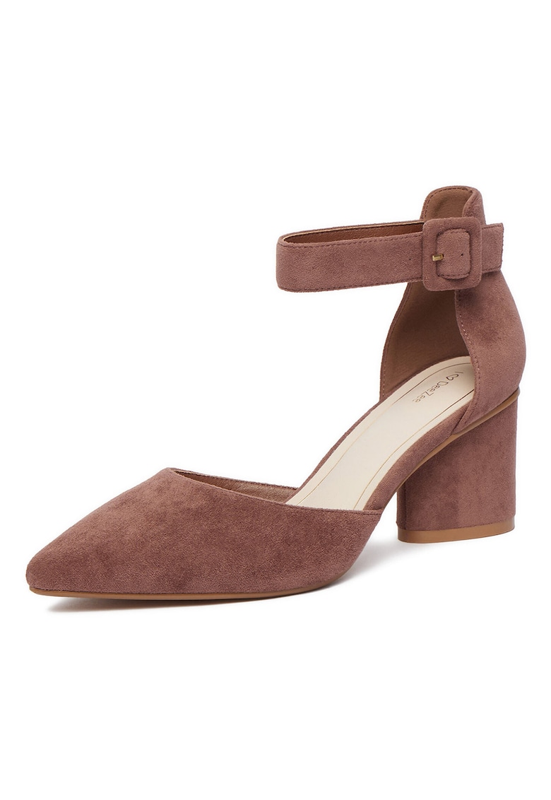 Pantofi dama - textil - toc clasic - rosu
