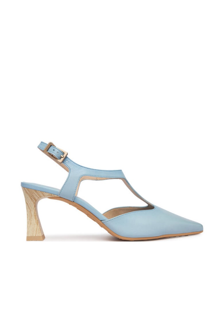 Pantofi dama - clasic - albastru - piele naturala