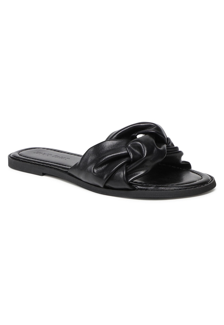 Papuci dama - Negru - Piele ecologica -