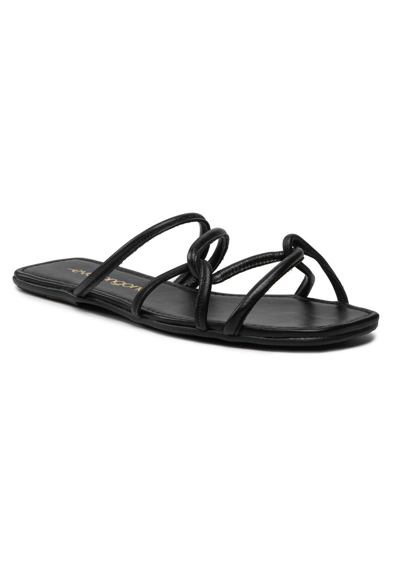 Papuci dama - piele naturala - negru
