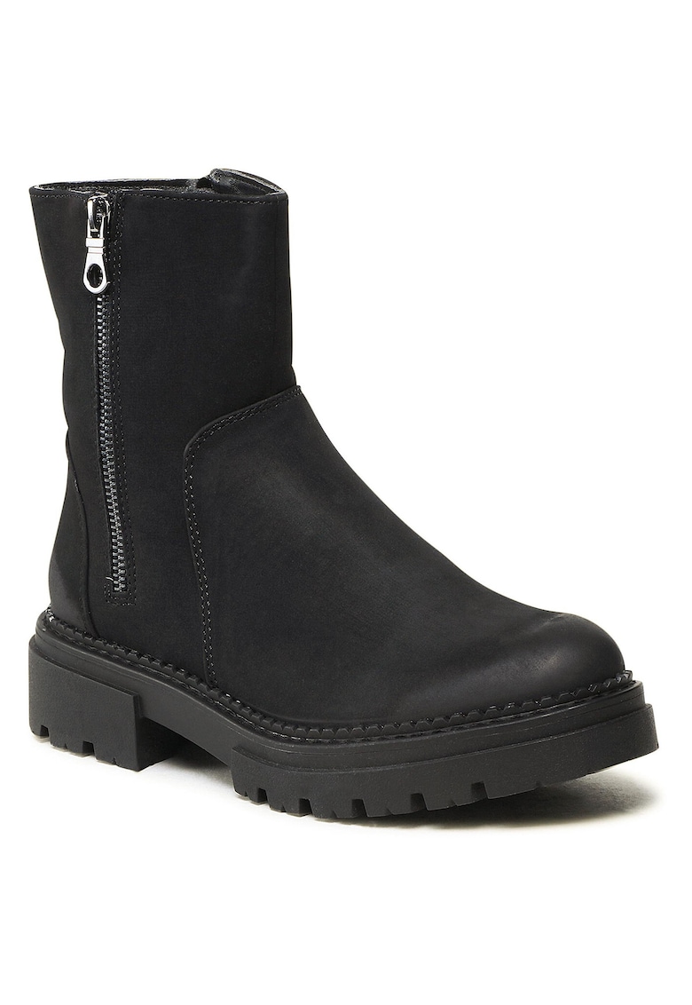 Botine de dama - piele ecologica - negru