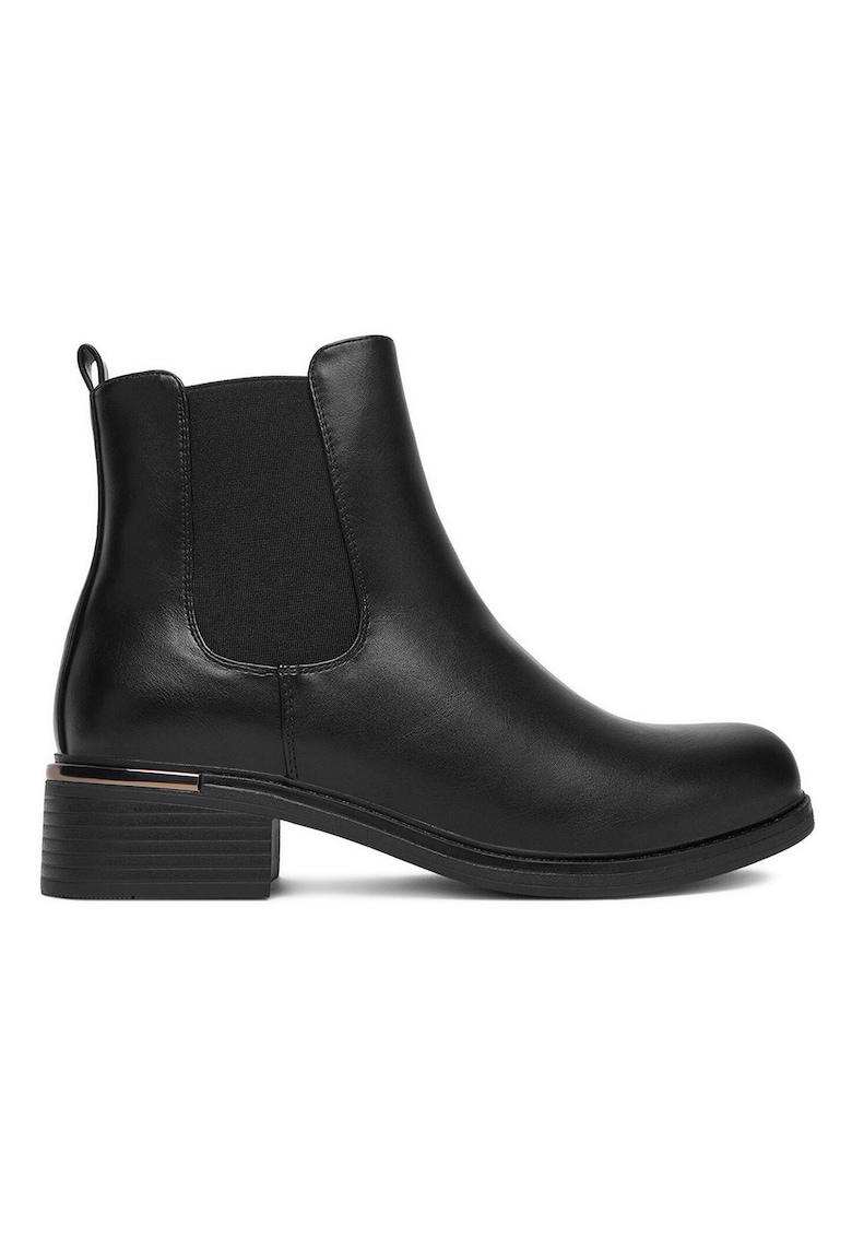 Botine femeie - material textil - negru -