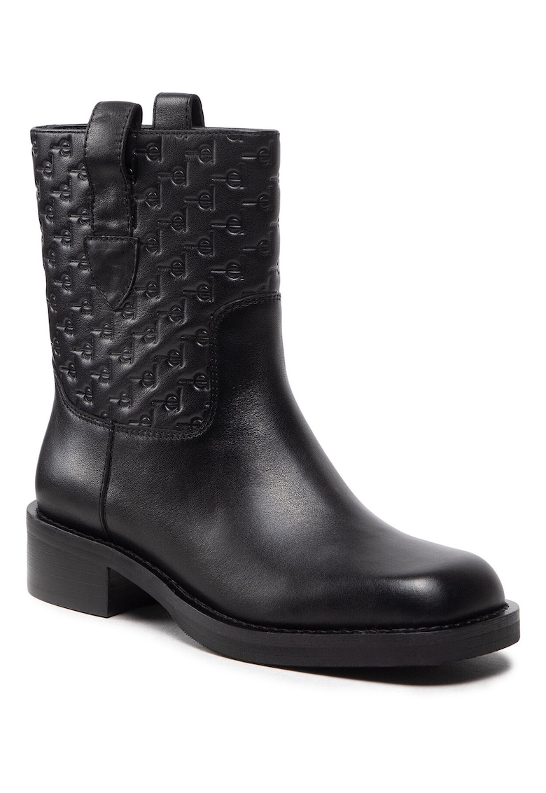 Botine pentru femei - piele naturala - negru -
