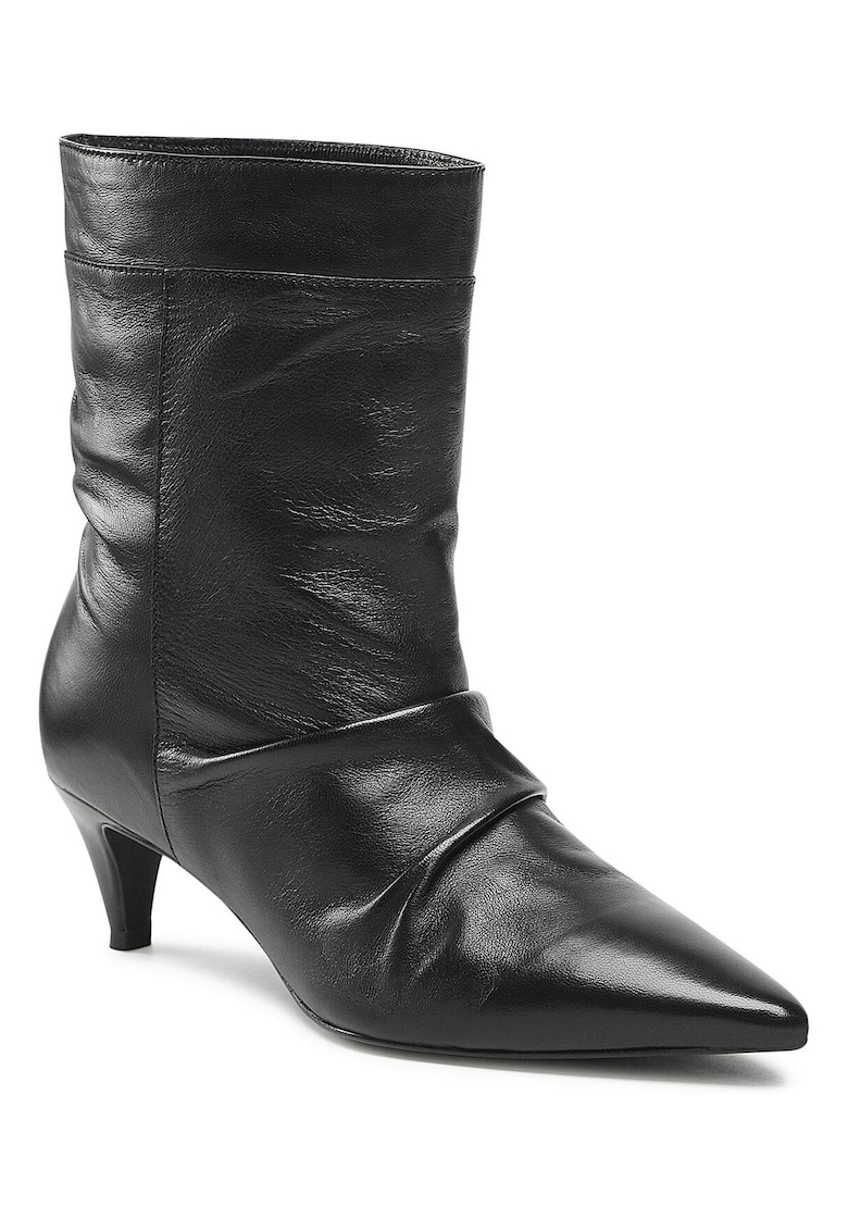 Botine femei - piele naturala - negru -